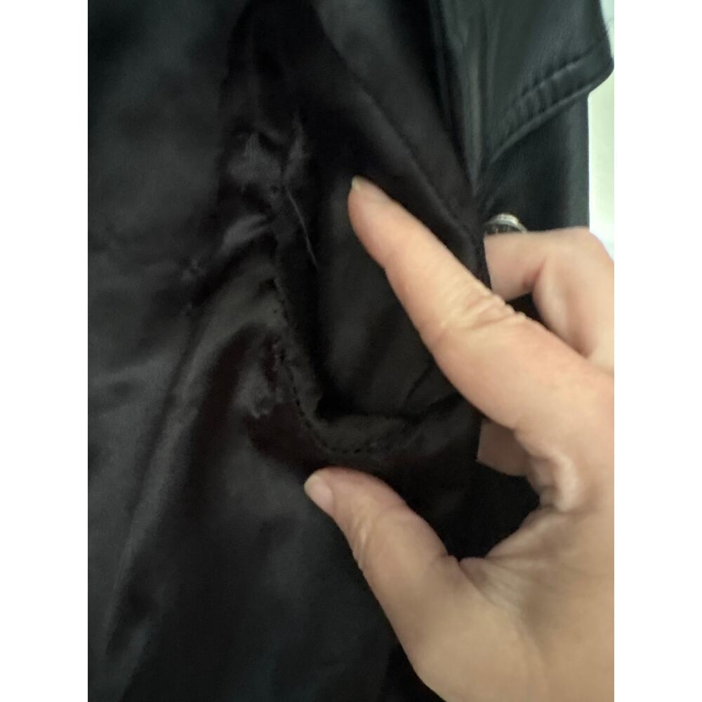 Vintage 90s Pellessimo France Black Lambskin Leather Jacket Size 2 (Small) - Picture 9 of 9